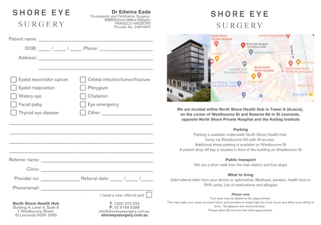 Shore Eye Surgery Referral PDF